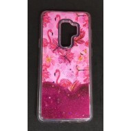 Capa Silicone Gel Liquido Glitter Samsung Galaxy S9 G960 Rosa